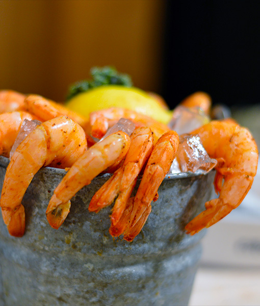 Shrimp in a cup.